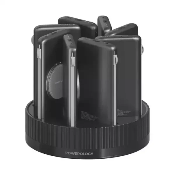 Powerology 8 in 1 Station 10000mAh PD 120W QC Wireless Power Bank - Black product image