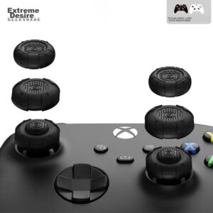GeekShare Xbox Controller Joystick Caps, 3 Pairs of Silicone Protective Covers - Black product image
