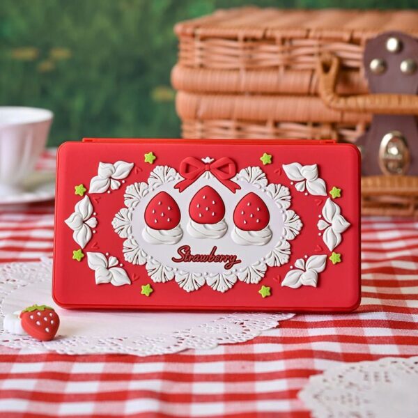 GeekShare Cream Strawberry Portable Card Case for Switch 2 - Red product image