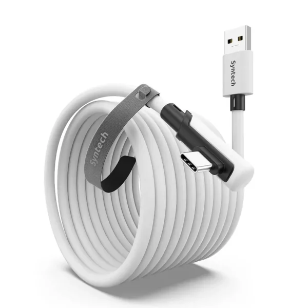 Syntech USB A To USB C Cable 20ft /6m Compatible With Quest2/3 - White product image