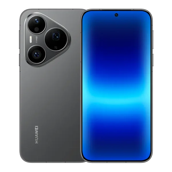 HUAWEI Pura 90s Pro 5G+ in Mulberry Black showing full front display and rear XMAGE triple camera setup