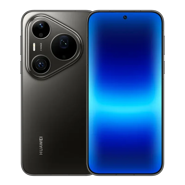 HUAWEI Pura 90s Pro Max 5G+ in Mulberry Black displaying front LTPO OLED screen and XMAGE camera module