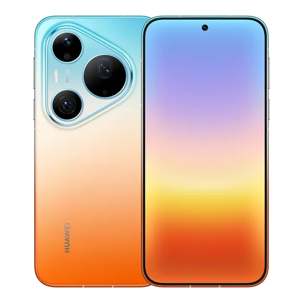 HUAWEI Pura 90s Pro Max 5G+ in Orange Soda featuring gradient back cover and high-resolution display