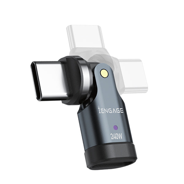 iEngage 240W Rotating Head USB-C Connector (48V/5A) (Black)