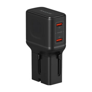 iEngage 45W Dual USB-C Port Mini Universal GaN Power Adapter(Black)