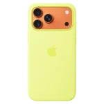 Buy Apple iPhone 17 Pro Max Silicone Case with MagSafe - Neon Yellow Online in Kuwait, M&E Store