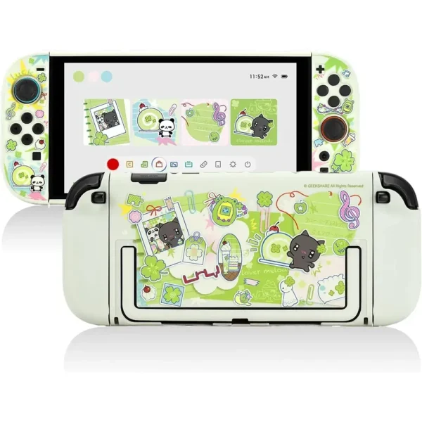 GeekShare Protective Shell Dockable Hard Case For Nintendo Switch 2 - Lucky Clover Memo product image