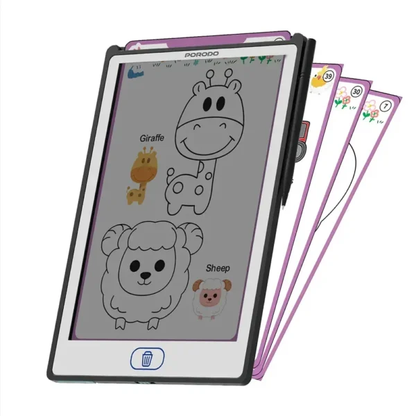 Porodo Kids 8.5-inch Tracing Tablet with 20 Cards – Black product image