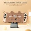 GeekShare Plush Case Protective Cover and Grip Joy Controller for Switch 2 - Plush Bear product image — product view 2