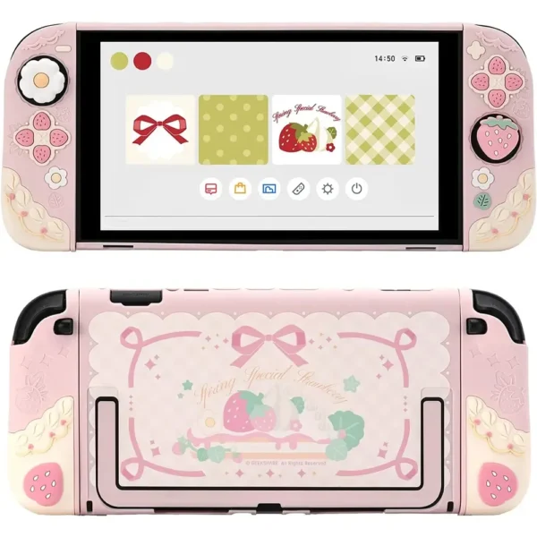 GeekShare Strawberry Protective Case For Nintendo Switch 2 - Pink product image