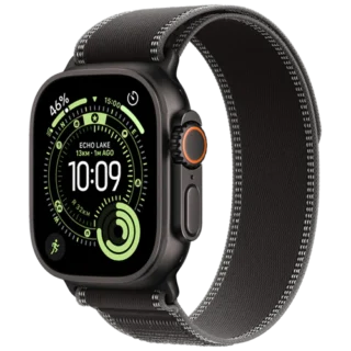 Apple Watch Ultra 3 GPS Cellular 49mm Black Titanium Case with Black Charcoal Trail Loop - S M