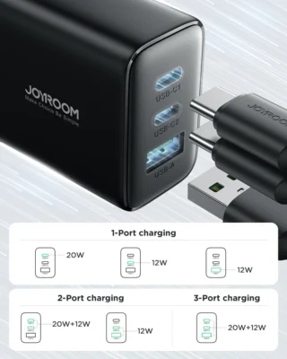 Joyroom JR TCF10 32W 2C1A Fast Charger - Black
