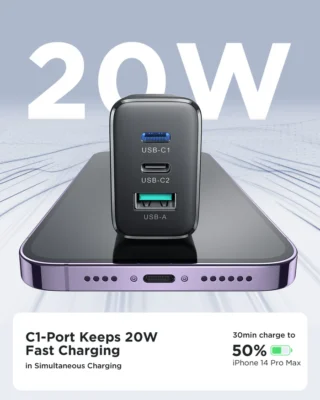 Joyroom JR TCF10 32W 2C1A Fast Charger - Black