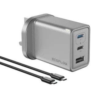 Eco Flow RAPID 65W Ga N Charger with 100W Cable - Charger