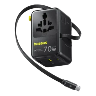 Baseus Ener Core CG11 Universal Travel Adapter 2AC+2U+2C 70W in Kuwait