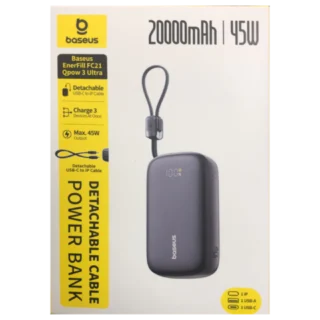 baseus Enerfill FC21 Qpow3 20000mAh 45W Detachable Cable Power Bank