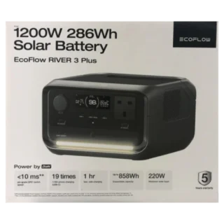 Eco Flow RIVER 3 Plus Portable Power Station 600W 286Wh Solar Battery (EF RV H02-1)