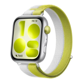 Huawei Watch Fit 5 - Silver Green Grey Nylon Strap