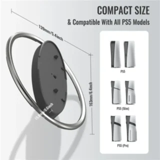 Vertical Stand For PS5, PS5 Slim, PS5 Pro - Grey