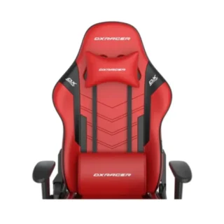 DX Raxer Prince Series Steel Frame Premium Foam Lumbar Pillow L PVC Leather Gaming Chair - Red / Black
