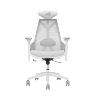 Asus Sl400C Rog Destrier Core Ergo Gaming Chair - White Front Face View