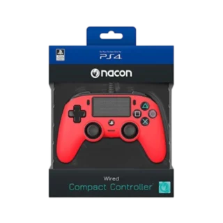 Nacon - Wired Compact Controller for PlayStation 4 - Red