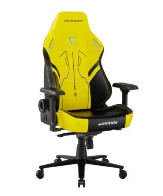 DX Racer MARTIAN Series Electric Adjustable Backrest Large Gaming Chair - Black / Yellow