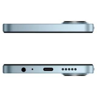 Redmi A7 Pro NFC (4GB+4GB RAM +128GB Storage) - Mist Blue top and bottom