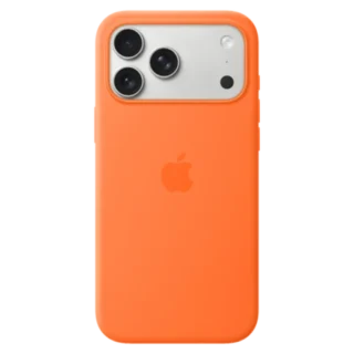 Apple iPhone 17 Pro Max Silicone Case with Mag Safe - Orange