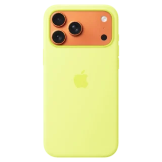 Apple iPhone 17 Pro Max Silicone Case with Mag Safe - Neon yellow