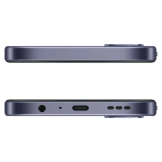 Oppo A6T 5G (6GB RAM + 256GB Storage) - Crystal Violet top and bottom