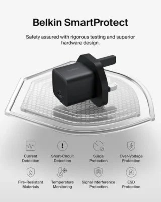 Belkin Boost Charge USB C Wall Charger 25W - Black