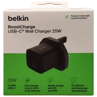 Belkin Boost Charge USB C Wall Charger 25W - Box Black