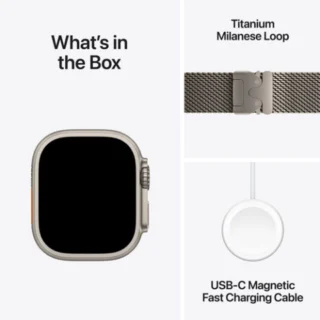 Apple Watch Ultra 2 GPS + Cellular 49mm Titanium Case with Titanium Milanese Loop - Middle East Version