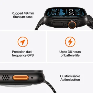Apple Watch Ultra 2 GPS + Cellular 49mm Titanium Case with Titanium Milanese Loop - Middle East Version