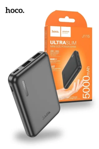 hoco J115 5000mAh Ultra Slim Mini Power Bank Dual port USB C J115