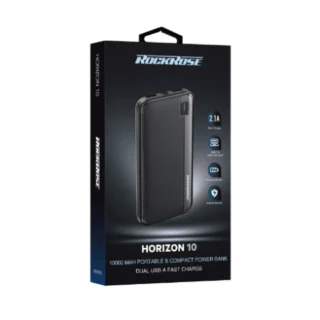 ROCKROSE 10000mAh Portable Power Bank with Dual USB A Fast Charging