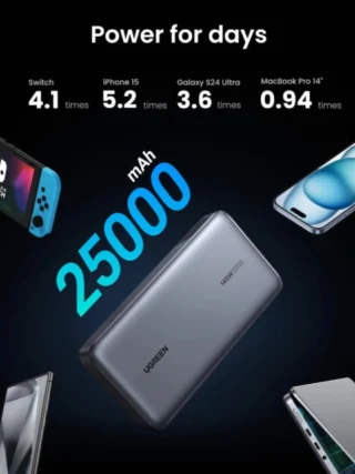 UGREEN PB205 90597A 25000mAh 145W 3 Port USB C Power Bank