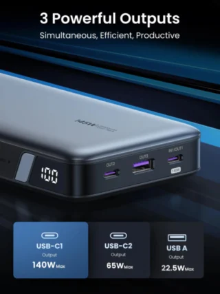 UGREEN PB205 90597A 25000mAh 145W 3 Port USB C Power Bank
