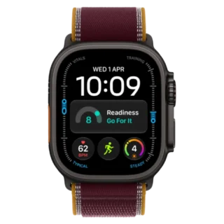 Apple Watch Ultra4GPS Cellular 49mm Black Titanium Casewith Burgundy Trail Loop
