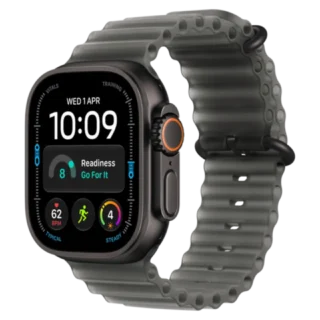 Apple Watch Ultra4GPS Cellular 49mm Black Titanium Casewith Translucent Black Ocean Band