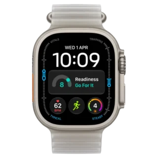 Apple Watch Ultra4GPS Cellular 49mm Natural Titanium Casewith Translucent Gray Ocean Band