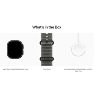 Apple Watch Ultra4GPS Cellular 49mm Black Titanium Casewith Translucent Black Ocean Band