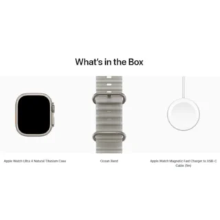 Apple Watch Ultra4GPS Cellular 49mm Natural Titanium Casewith Translucent Gray Ocean Band