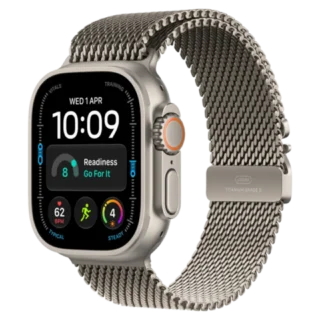 Apple Watch Ultra 4 GPS Cellular 49mm Natural Titanium Case with Natural Titanium Milanese Loop