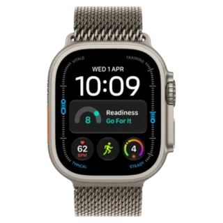 Apple Watch Ultra 4 GPS Cellular 49mm Natural Titanium Case with Natural Titanium Milanese Loop