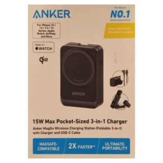 Anker Mag Go 15W Qi2 Foldable 3 in-1 Wireless Charging Station
