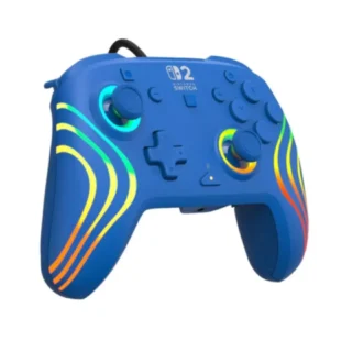 Turtle Beach Nintendo Switch 2 Afterglow Wave Wired RGB Gaming Controller - Blue product image — product view 2