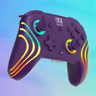 Turtle Beach Nintendo Switch 2 Afterglow Wave Wireless RGB Gaming Controller - Purple product image — product view 3