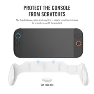 JYS-NS2297 Controller Grip – White product image — product view 4